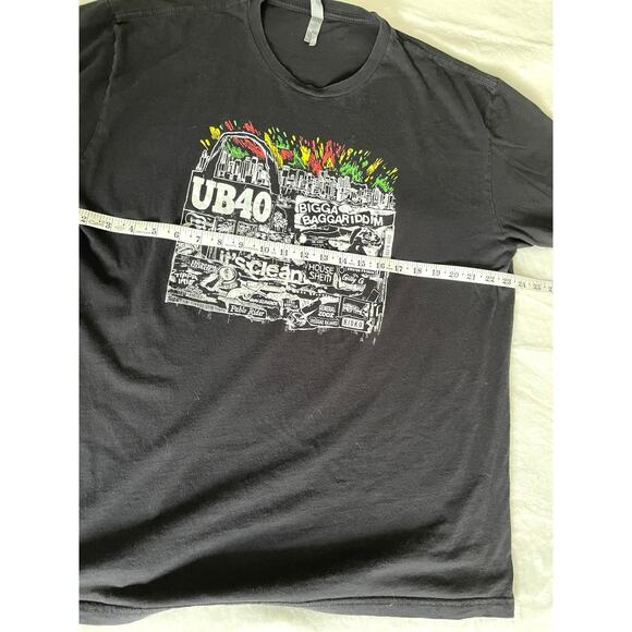 UB40 Bigga Baggariddim Graphic T-Shirt Black XL - Picture 3 of 6